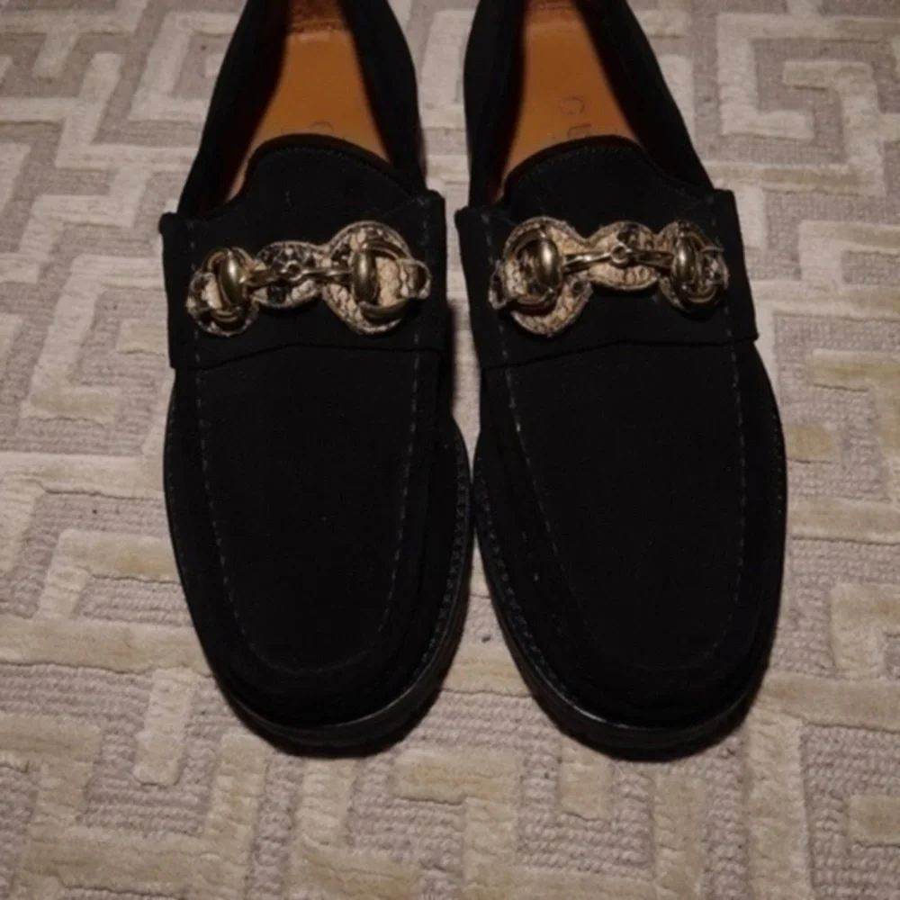 Gucci Mens Suede Horsebit Loafers